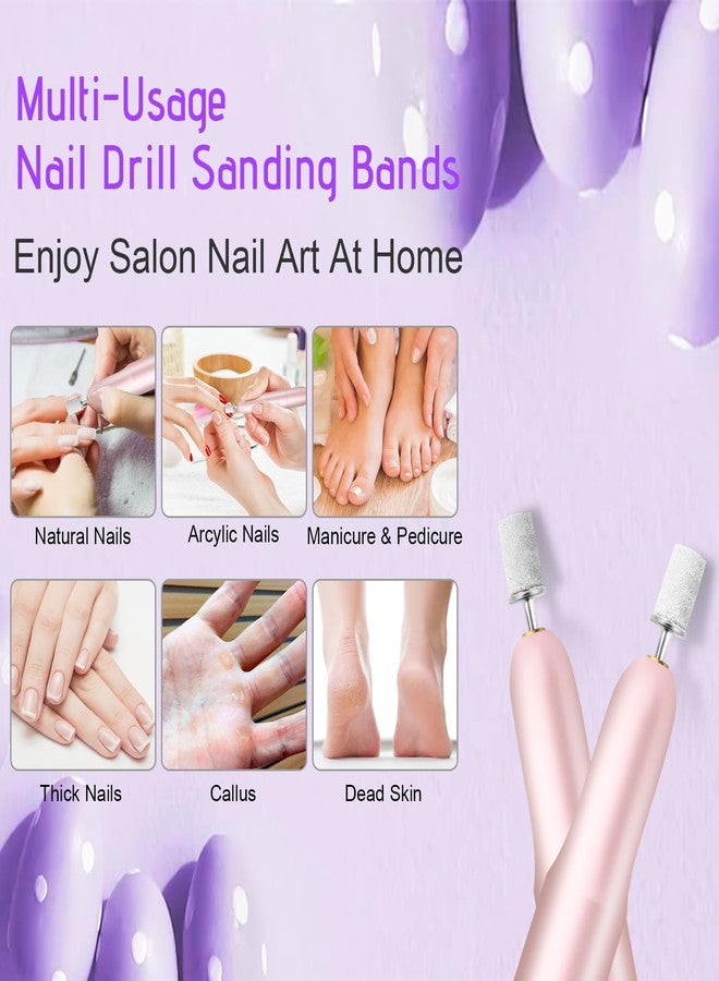 BLESWIN 150 Grit Sanding Bands for Nail Drill, 100Pcs Medium Grit Sanding Band for Nail Drill with 3/32” Sanding Bit for Acrylic Nail, Gel Nail Removing, Professional Nail Sanding Band for Manicure & Pedicure - Image 5